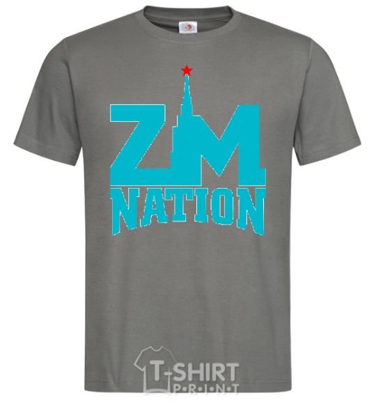 Men's T-Shirt ZM NATION dark-grey фото