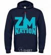 Men`s hoodie ZM NATION navy-blue фото