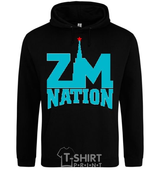 Men`s hoodie ZM NATION black фото