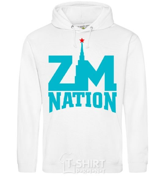 Men`s hoodie ZM NATION White фото