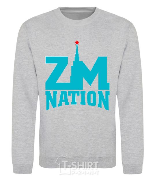 Sweatshirt ZM NATION sport-grey фото