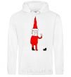 Men`s hoodie SANTA CLAUS. PEACE White фото