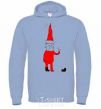 Men`s hoodie SANTA CLAUS. PEACE sky-blue фото