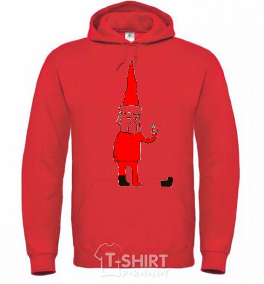 Men`s hoodie SANTA CLAUS. PEACE bright-red фото