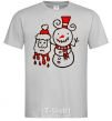 Men's T-Shirt BLOODY SNOWMAN grey фото