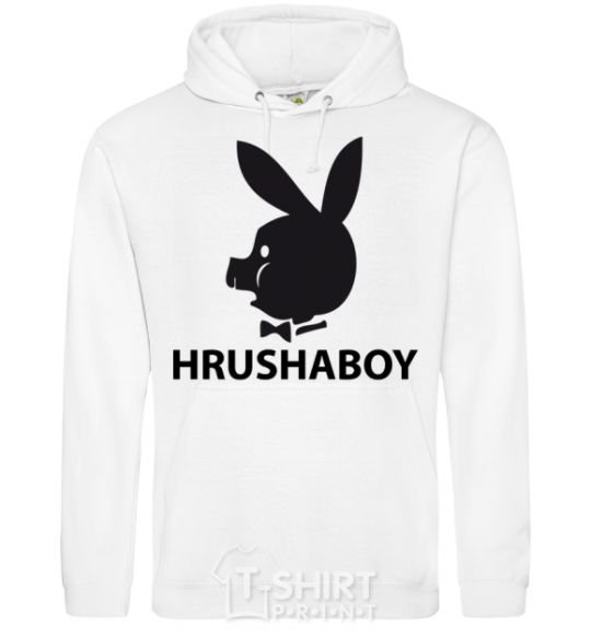 Men`s hoodie HRUSHABOY White фото