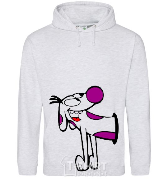 Men`s hoodie CatDog - Dog sport-grey фото