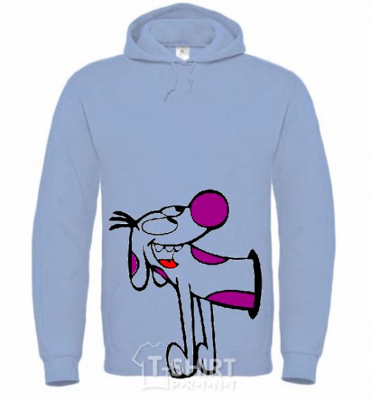 Men`s hoodie CatDog - Dog sky-blue фото