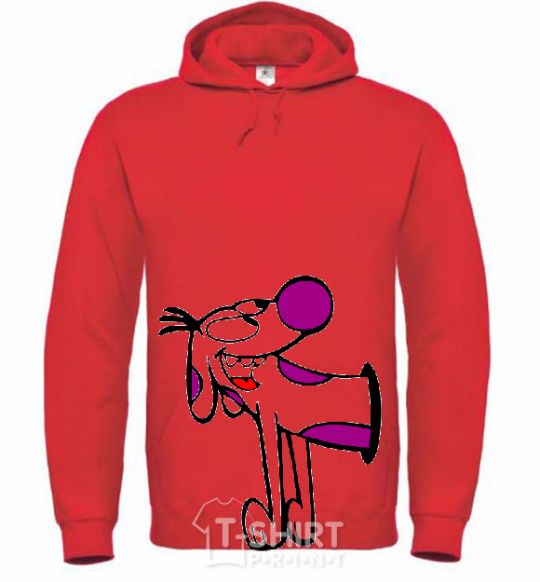 Men`s hoodie CatDog - Dog bright-red фото