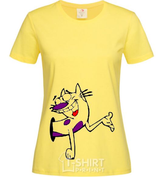 Women's T-shirt CatDog - Cat cornsilk фото