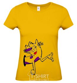 Women's T-shirt CatDog - Cat cornsilk фото