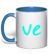 Mug with a colored handle VE royal-blue фото