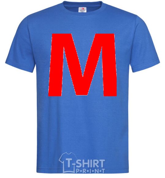 Мужская футболка МЫ - Буква М Ярко-синий фото