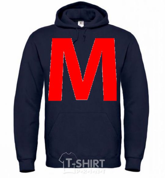 Men`s hoodie WE - The letter W navy-blue фото