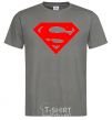 Men's T-Shirt SUPERMAN RED dark-grey фото