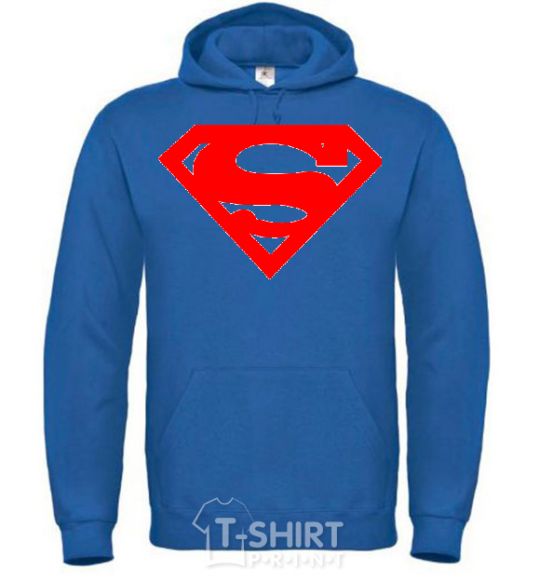 Men`s hoodie SUPERMAN RED royal фото