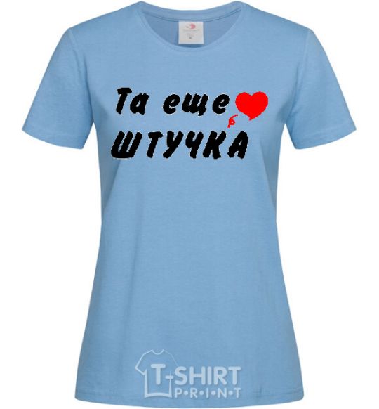 Women's T-shirt THAT THING sky-blue фото