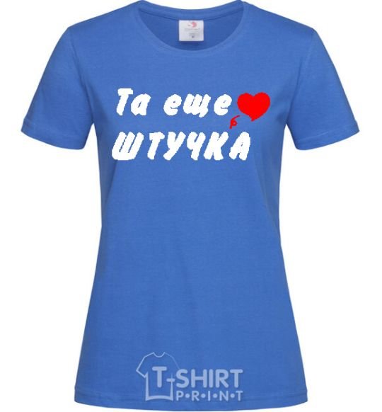 Women's T-shirt THAT THING royal-blue фото