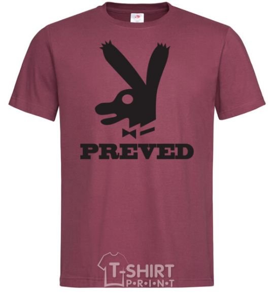 Men's T-Shirt PREVED burgundy фото