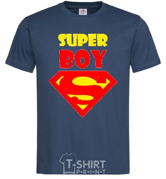 Men's T-Shirt SUPER BOY navy-blue фото