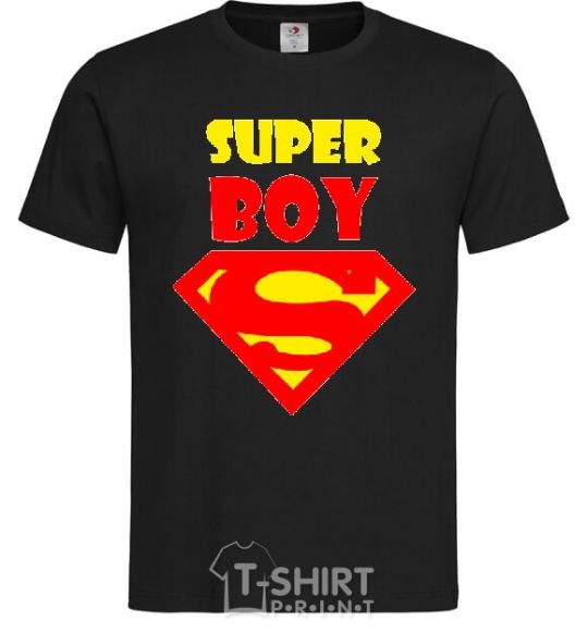 Men's T-Shirt SUPER BOY black фото