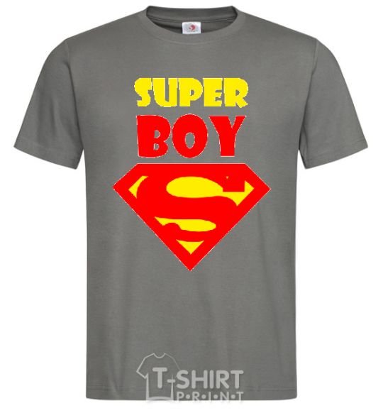 Men's T-Shirt SUPER BOY dark-grey фото