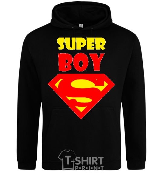Men`s hoodie SUPER BOY black фото