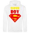 Men`s hoodie SUPER BOY White фото