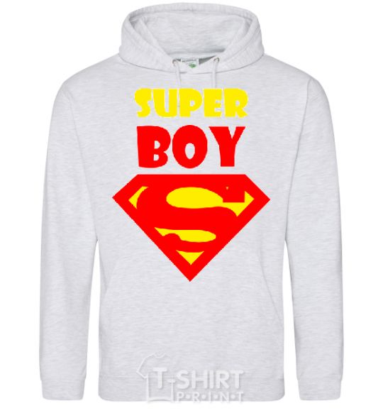 Men`s hoodie SUPER BOY sport-grey фото