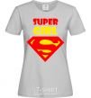 Women's T-shirt SUPER GIRL grey фото