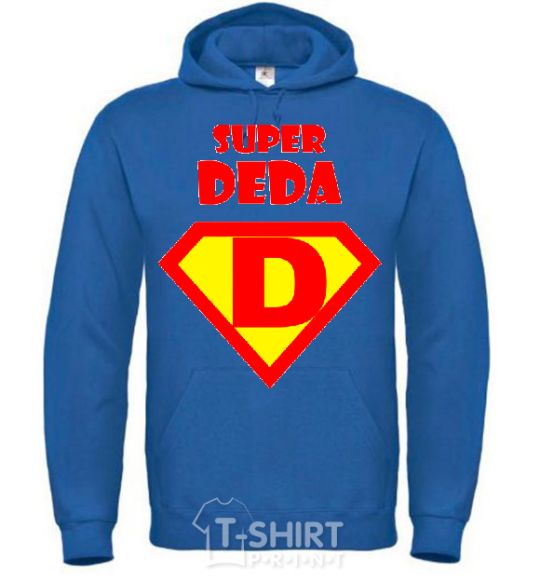 Men`s hoodie SUPER DEDA royal фото