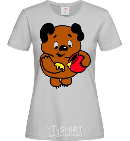 Women's T-shirt WINNIE THE POOH grey фото