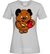 Women's T-shirt WINNIE THE POOH grey фото