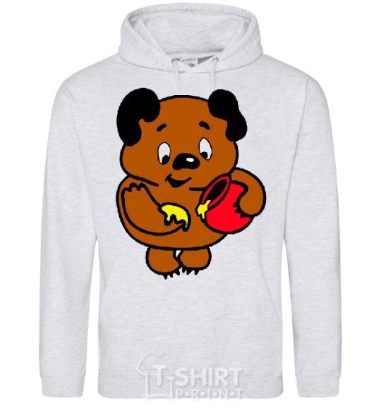 Men`s hoodie WINNIE THE POOH sport-grey фото