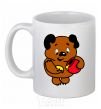 Ceramic mug WINNIE THE POOH White фото