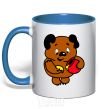 Mug with a colored handle WINNIE THE POOH royal-blue фото