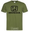Men's T-Shirt HONDA obscene logo millennial-khaki фото