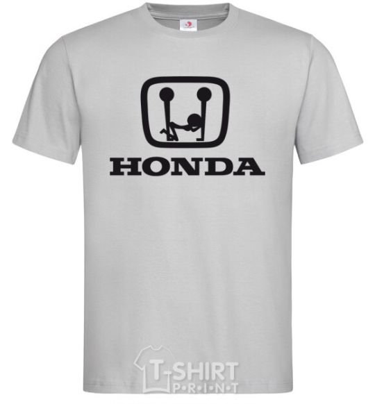 Men's T-Shirt HONDA obscene logo grey фото