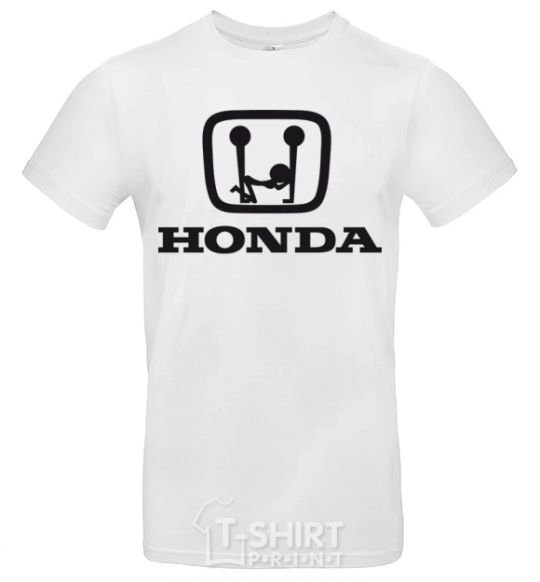Men's T-Shirt HONDA obscene logo White фото