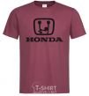 Men's T-Shirt HONDA obscene logo burgundy фото