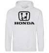 Men`s hoodie HONDA obscene logo sport-grey фото
