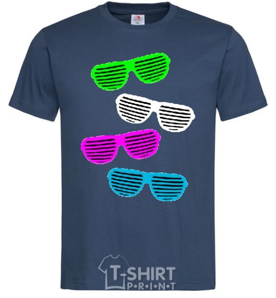 Men's T-Shirt DISCO GLASSES navy-blue фото