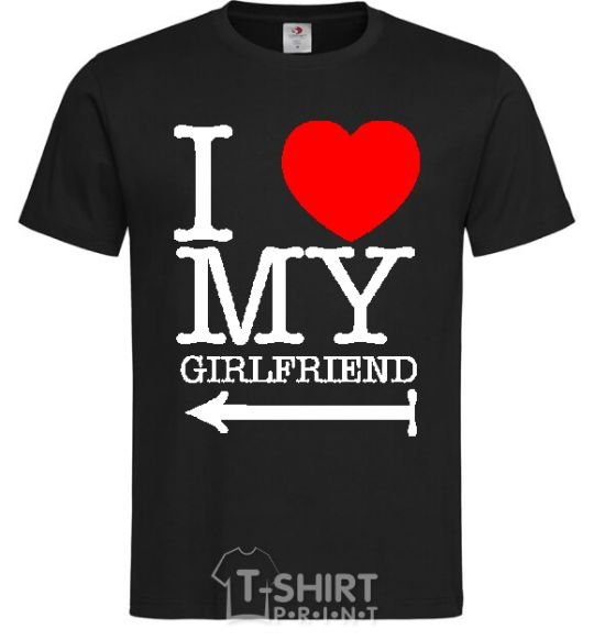 Мужская футболка I LOVE MY GIRLFRIEND Черный фото