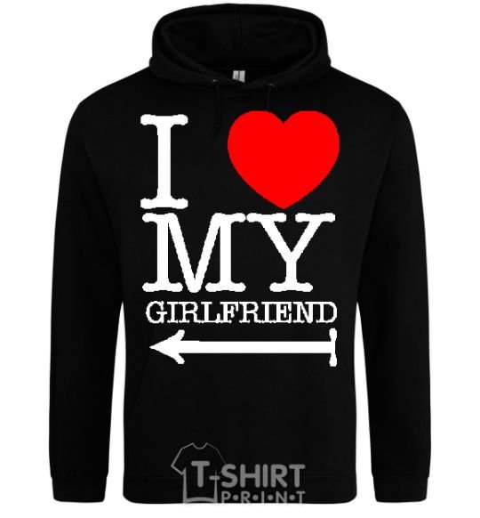 Men`s hoodie I LOVE MY GIRLFRIEND black фото