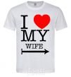 Men's T-Shirt I love my wife White фото