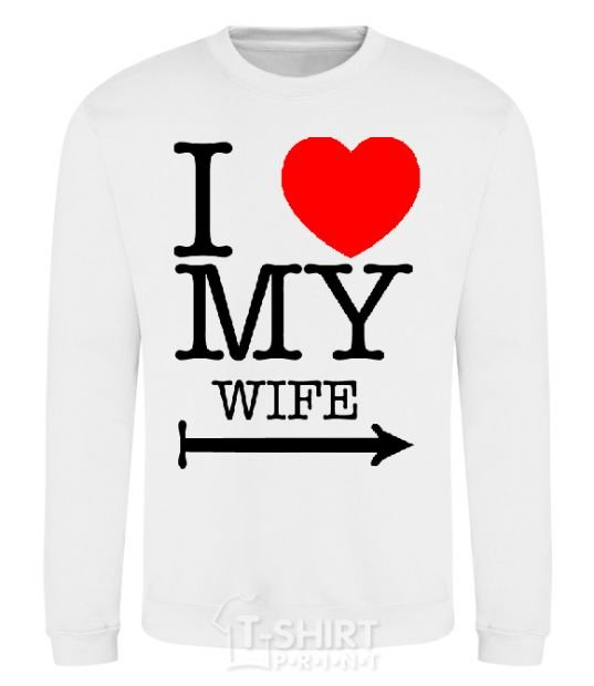 Sweatshirt I love my wife White фото