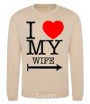 Sweatshirt I love my wife sand фото