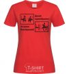 Women's T-shirt NO MORE MONOTONY! LET'S MAKE IT UGLY! red фото