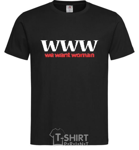 Men's T-Shirt WE WANT WOMAN black фото