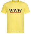 Men's T-Shirt WE WANT WOMAN cornsilk фото